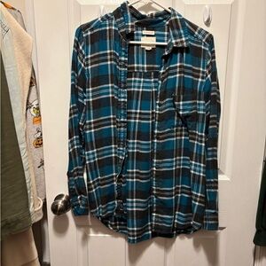 AEO blue flannel
